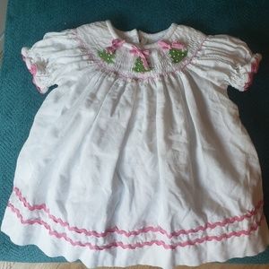 White Smocked Christmas dress 6 month girl